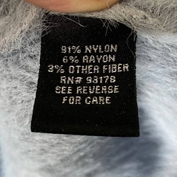 Catherine Malandrino Baby Blue Eyelash Knit Pullover Sweater Long Sleeve Small - Picture 6 of 9